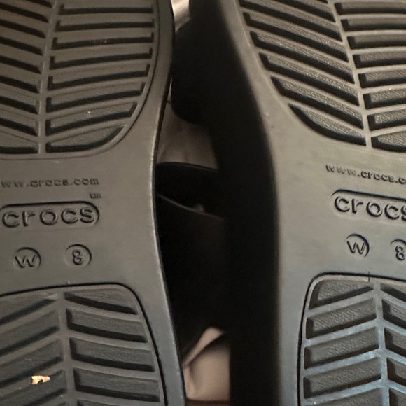 CROCS Black Platform Sandals - Picture 5 of 6